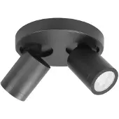 Highlight Ip44 Opbouwspot Oliver 2 Lichts Mat Zwart