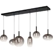 Masterlight 6L hanglamp Lido Ball met smoke-fading glas
