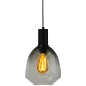Masterlight Hanglamp zwart Porto met Nicolette green glas - Ø 20cm