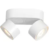 Mexlite Witte 2 lichts spot Fez 2674W dimbaar draaibaar en kantelbaar