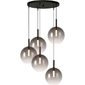 Masterlight 5L vide hanglamp Lido Ball met Ø 24cm smoke-fading glas