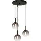 Masterlight 3L vide hanglamp Lido Ball met Ø 17cm smoke-fading glas