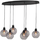 Masterlight Hanglamp ovaal Lazise Oval 6x Ø 20cm goud