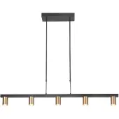 Highlight Kantoor Hanglamp Perugia Mat Goud 5x Gu10