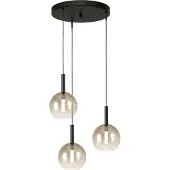Masterlight 3L vide hanglamp Lido Ball met Ø 17cm gold-fading glas
