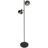 Mexlite Zwarte 2-Lichts Vloerlamp Tenebris 4213ZW – Elegante Verlichting met Luxe Uitstraling