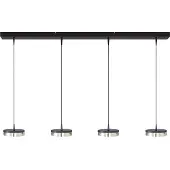 Masterlight Hanglamp Imperia 4lichts zwart nikkel 130x8cm