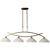 Masterlight Eetkamer lamp Verona 1 4-lichts bronsbruin