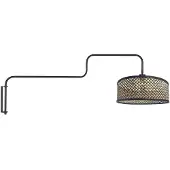 Steinhauer Wandlamp Bloeba, zwart, Woon-/ Eetkamer, metaal, Modern, wandlamp