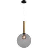 Masterlight Hanglamp Ø 30cm Bella 2 Antiek messing met smoke glas