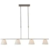 Masterlight Eetkamer hanglamp Calabro 4-lichts nikkel