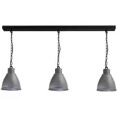 Masterlight Eetkamerlamp Industria 3x27 3-lichts zwart met betongrijs