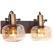 Steinhauer Dubbele wandlamp Glaslic amber glas