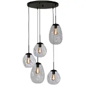 Masterlight Vide hanglamp Lava 5x helder glas
