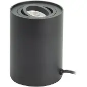 Highlight Strakke tafellamp Rebel rond zwart Ø 9,5cm