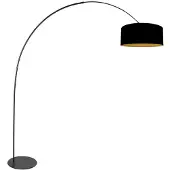 Steinhauer Vloerlamp Curve Zwart Met Gouden Binnenkant Ø 50cm