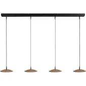 Masterlight 4-lichts hanglamp Scala zwart met goud Ø 20cm