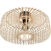 Steinhauer Naturelkleurige plafondlamp Bloeba 4146ZW met bamboe kap Ø40cm