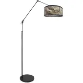 Steinhauer Vloerlamp Instelbaar Prestige Chic Zwart Met BambØ Kap