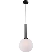 Masterlight Hanglamp Ø 25cm Bella 2 Zwart Met Mat Wit Glas