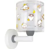 DALBER Kinder wandlamp Kawaii Friends grijs glow in the dark