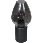 Steinhauer Tafellamp Bloeba 4378ZW met rookglas druppelkap Ø15 cm