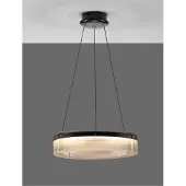 Lyora Design hanglamp Pauline zwart met glas Ø 55cm