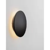 Nova Luce Ronde wandlamp Copper zwart Ø 18cm