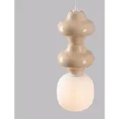 Lyora Hanglamp Clio M geel keramiek met wit glas