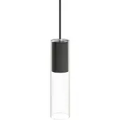 Lyora Hanglamp met glas Cylinder zwart