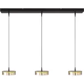 Masterlight 3-lichts hanglamp Imperia 100cm zwart met goud