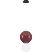 Nova Luce Hanglamp Noesis Ø 25cm bordeaux rood met wit