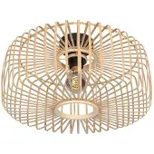 Steinhauer Naturelkleurige plafondlamp Bloeba 4145ZW met bamboe kap Ø 50cm