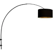 Steinhauer Wandlamp Sparkled Light, dimbaar, zwart, Woon-/ Eetkamer, metaal, Modern, wandlamp