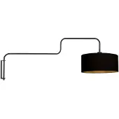 Steinhauer Wandlamp Bloeba, zwart, Woon-/ Eetkamer, metaal, Modern, wandlamp