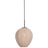 Mexlite HaloSwap 4298ZW – Zwarte hanglamp met lichtdoorlatende linnen kap van Ø25 cm