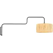 Steinhauer Wandlamp Bloeba zwart met strokleurige kap