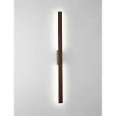Nova Luce Strakke wandlamp Doul roestbruin 121cm