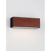 Nova Luce Solar wandlamp Brown zwart met hout