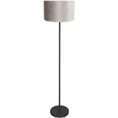 Steinhauer Vloerlamp Noor 4441ZW – Mat zwart met grijze velours kap