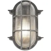 Searchlight Search Light Bulhead Outdoor Black Zilver Wandlamp
