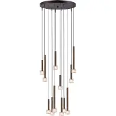Masterlight Led hanglamp Fabro 12-lichts - antiek koper