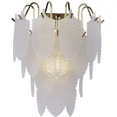 Searchlight Wandlamp Feather 1-lichts goud