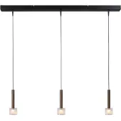 Masterlight 3-lichts hanglamp Fabro led - antiek koper