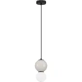 Nova Luce Hanglamp Noesis Ø 15cm licht grijs met wit