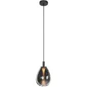 Steinhauer Hanglamp Glimsy 1-lichts zwart Ø 22cm