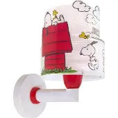 DALBER Wandlamp Snoopy wit met rood