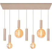 Highlight Locarno Hanglamp | 4x E27 Max 9W + 3x GU10 Max 5W | Dimbaar | Zand