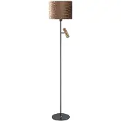 Highlight Landelijke vloerlamp Trend zwart met koper brons