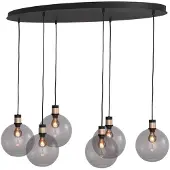 Masterlight Hanglamp Lazise 2 6x Ø 20cm goud met zwart